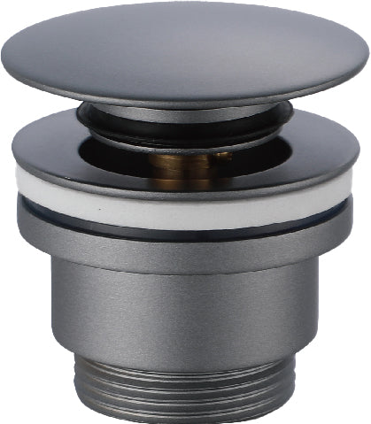 Matte Gray Click-Clack Valve Modern Bathroom, view 2