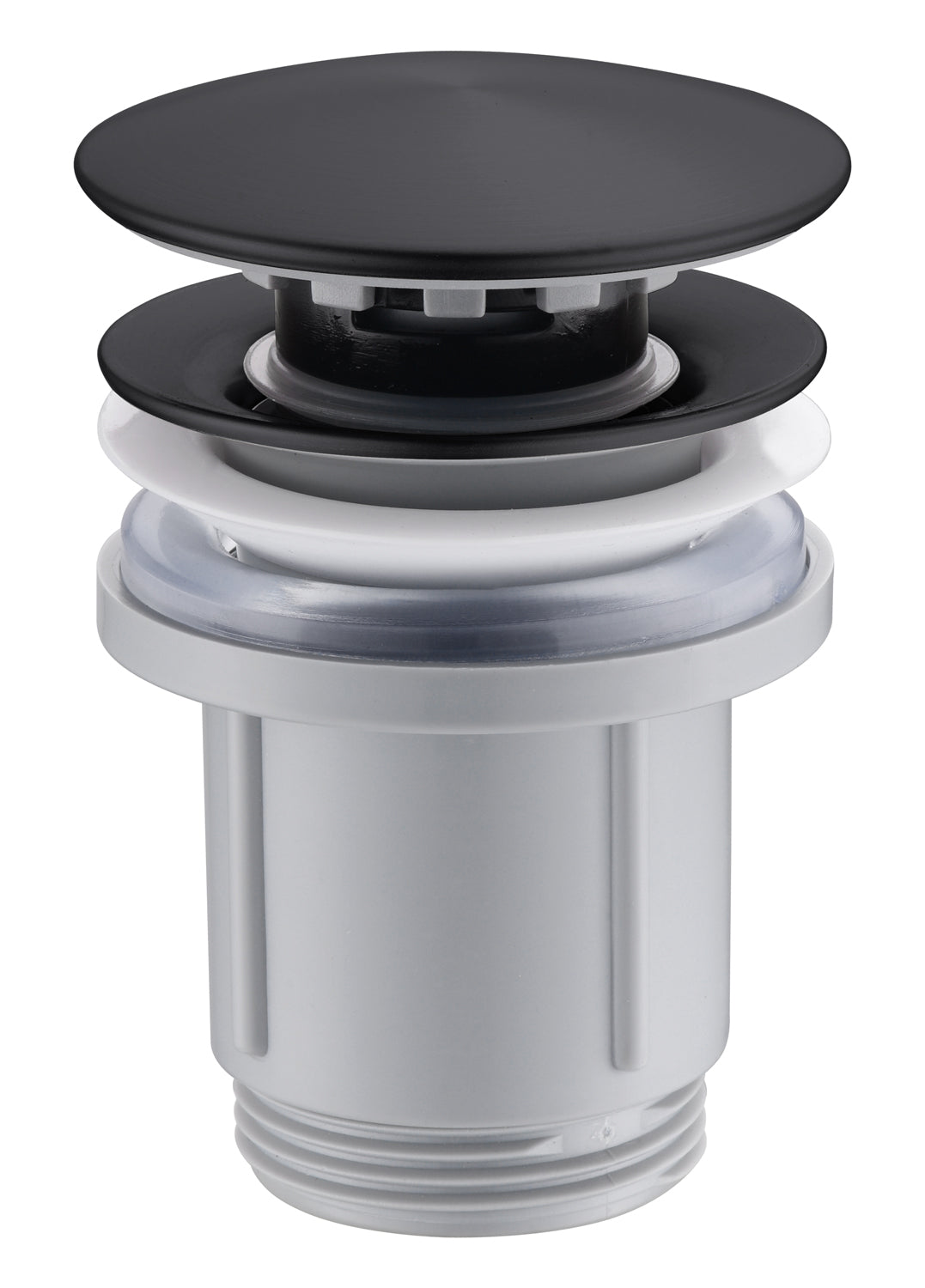 Matte Black Click Clack Valve for Modern Bathrooms, view 2