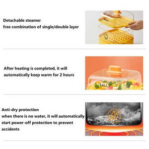 Dual Layer Electric Steamer 6-8L Capacity Auto Cook - view 7