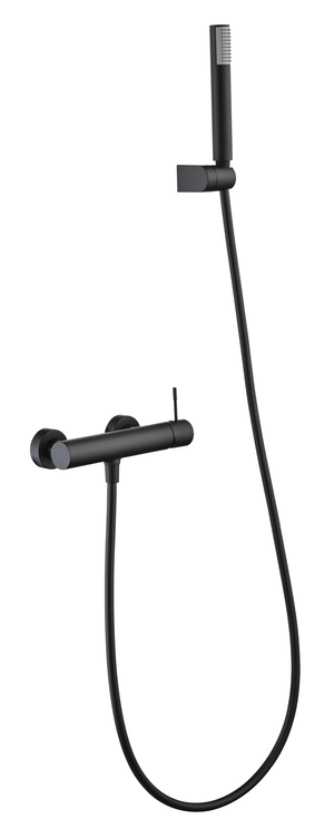 Génova Matte Black Single Lever Shower Kit, main product view