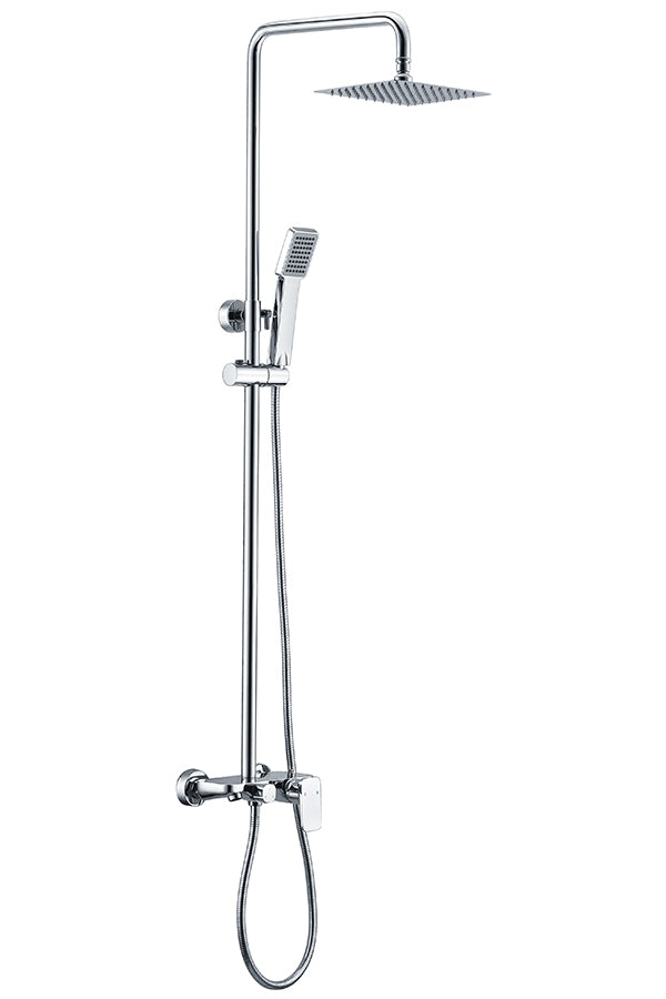 Chrome Single Lever Shower Set Liverpool Modern Design, view 2