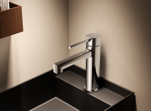 Toscana Chrome Single Lever Basin Mixer, in a bathroom setting