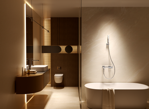Toscana Matte Black Single Lever Bath and Shower Kit, view 3