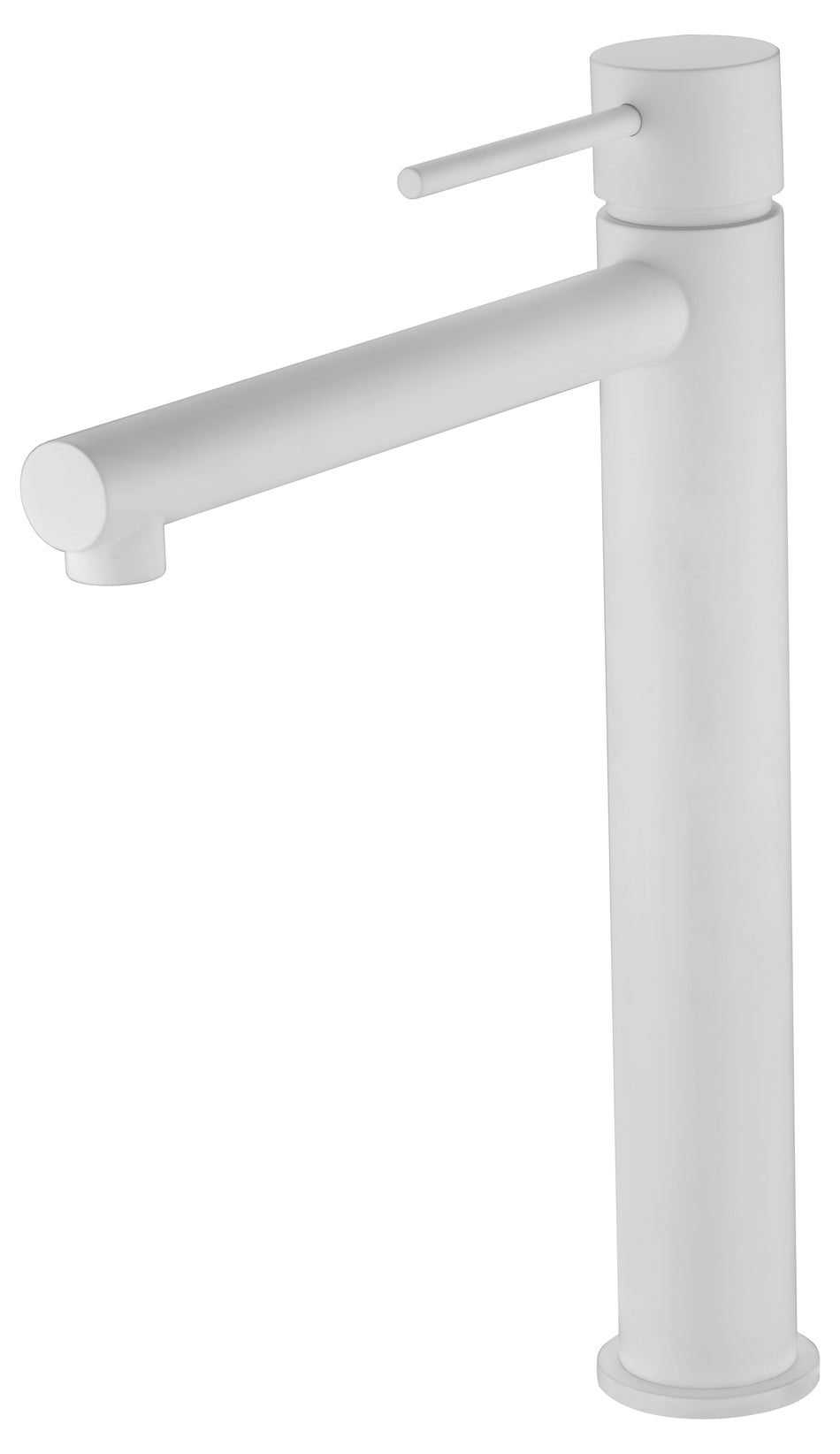 Matte White Tall Bathroom Faucet Single Lever Mixer, view 2