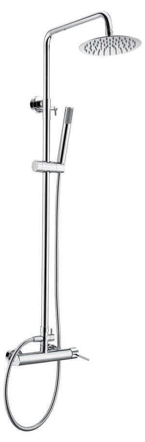 Chrome Single Lever Shower Set Modern Design, view 2