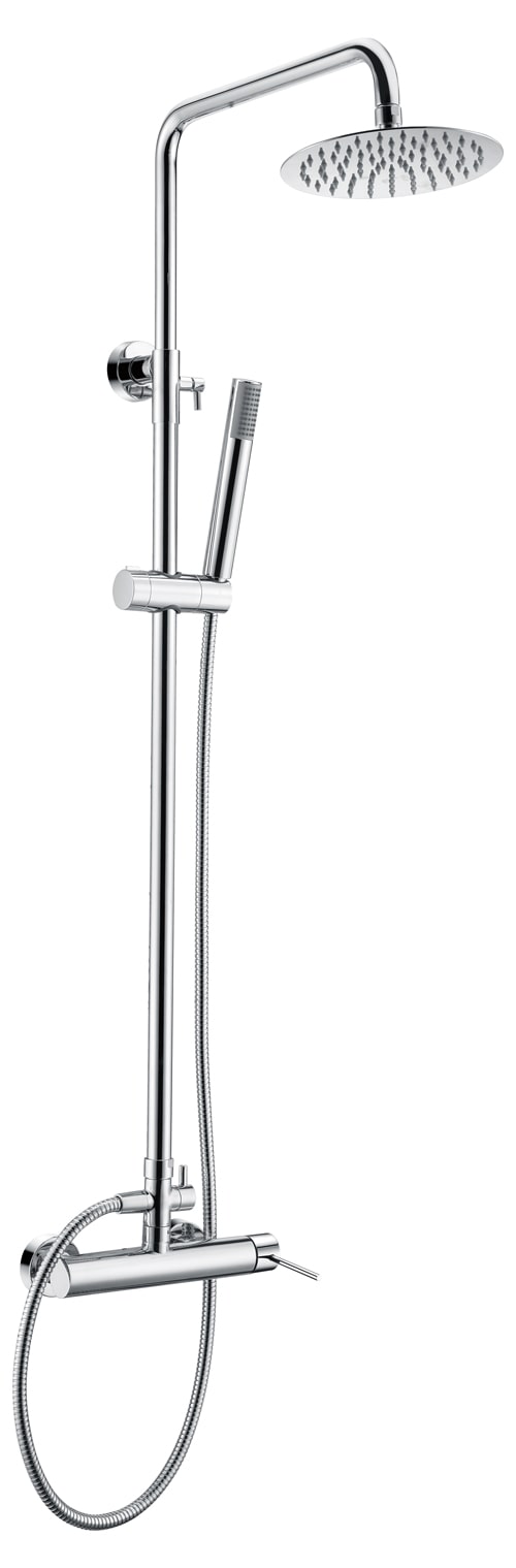 Chrome Single Lever Shower Set Modern Design, view 2