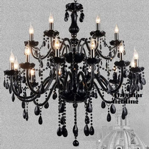 Black Crystal Tears Chandelier with 8 Adjustable Arm Lights - view 3
