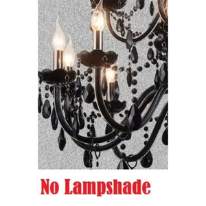 Black Crystal Tears Chandelier with 8 Adjustable Arm Lights - view 8