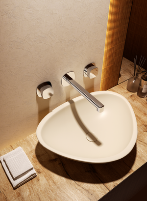 Toscana Matte Black Concealed Two Handle Basin Mixer, view 2
