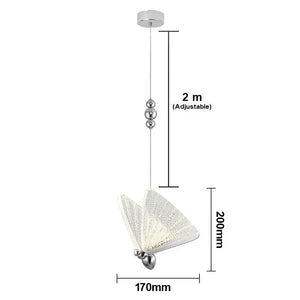 Butterfly Led Pendant Lights Hanging Lamp - Silver small / 90-260V|Warm light - Hanging Light