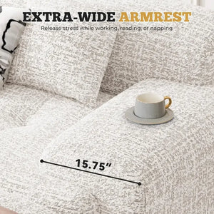 Cloud Haven Modular Chenille Sectional Sofa - United States / Beige - Sofa