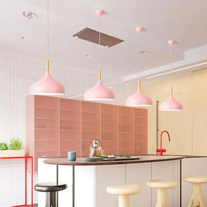 Black modern wooden pendant light with LED color changing capability