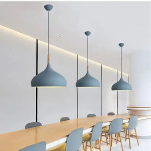 Modern Wooden Pendant Light with LED Color Changing - view 2