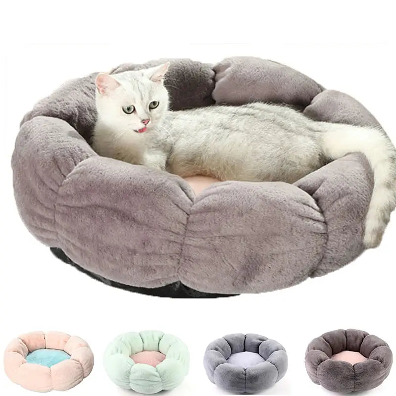 Soft And Comfortable Shaped Faux Fur Bed Flowers For Pet - pet bed