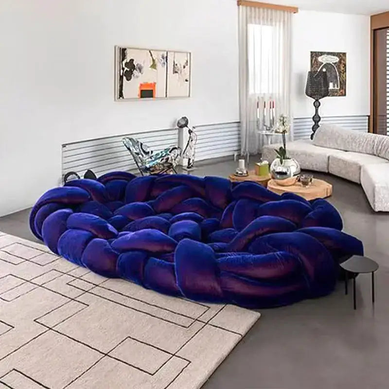 Compressed Hand Woven Craft Velvet Braid Sofa - Compressed Sofa
