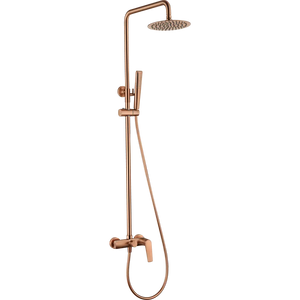 Brushed Rose Gold Single Handle Shower Set, main product view