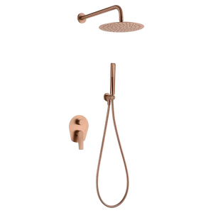 Brushed Rose Gold Single Handle Built-in Shower Set, main product view