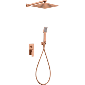 Brushed Rose Gold Built-In Shower Mixer Single Lever, main product view
