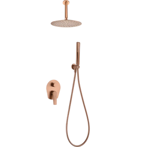 Rose Gold Built-in Shower Mixer Set Modern Design, main product view