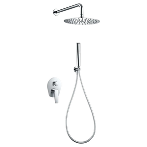 Chrome Single-Lever Recessed Shower Set Modern Design, main product view