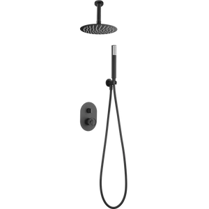 Vesuvio Matte Black Built-in Single-Lever Shower Set, main product view