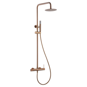 Brushed Rose Gold Single Handle Shower Set, main product view