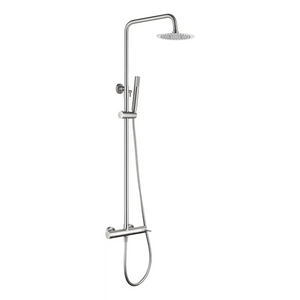 Brushed Nickel Single Handle Shower Set Modern Design, main product view
