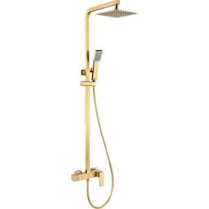 Brushed Gold Single Handle Shower Set Modern Design, main product view