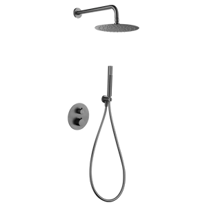 Black Gun Metal Thermostatic Shower Set Built-in, main product view
