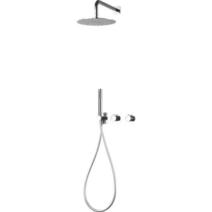 Chrome Thermostatic Shower Set Built-In Contemporary Design, main product view