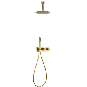 Brushed Gold Built-in Thermostatic Shower Set, main product view