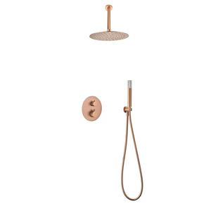 Tivoli Brushed Rose Gold Thermostatic Shower Set, main product view