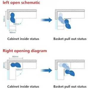 2 Tier Corner Pull Out Tray Storage Organize Cabinet - Kitchen Essentials