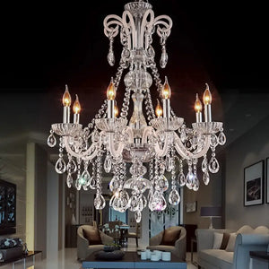 Crystal Modern Tear Ceiling Chandelier Lamp - 8 Arm Lights / Without Bulbs - Chandelier