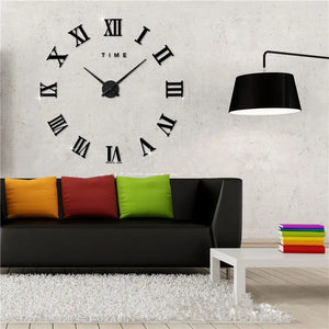 Modern Quartz Wall Clock DIY Assembly Stainless Steel - view 3