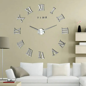 Modern Quartz Wall Clock DIY Assembly Stainless Steel - view 2