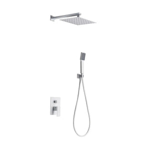 Matte White Single Lever Built-in Shower Set, main product view