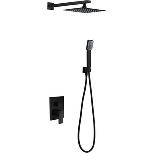 Matte Black Single Handle Built-In Shower Set, main product view