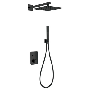 Matte Black Thermostatic Built-in Shower Set, main product view