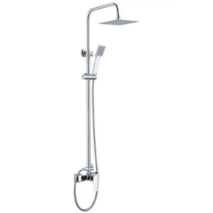 Chrome Single Handle Shower Set Modern Minimalist Design, main product view