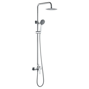 Chrome Single Lever Shower Set Modern Minimalist Design, main product view
