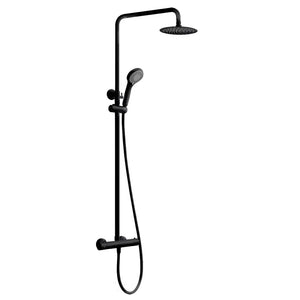 Matte Black Thermostatic Shower Set Kent Series, main product view