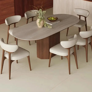 Walnut dining table with two chairs, luxury furniture set for bedrooms