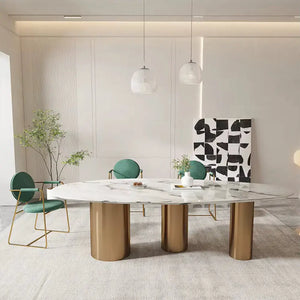 Water Drop Marble Dining Table Modern Design - view 4