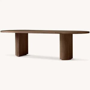Oval Marble Dining Table Seats 6-8 Contemporary Design - view 2