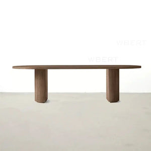 Oval Marble Dining Table Seats 6-8 Contemporary Design - view 3