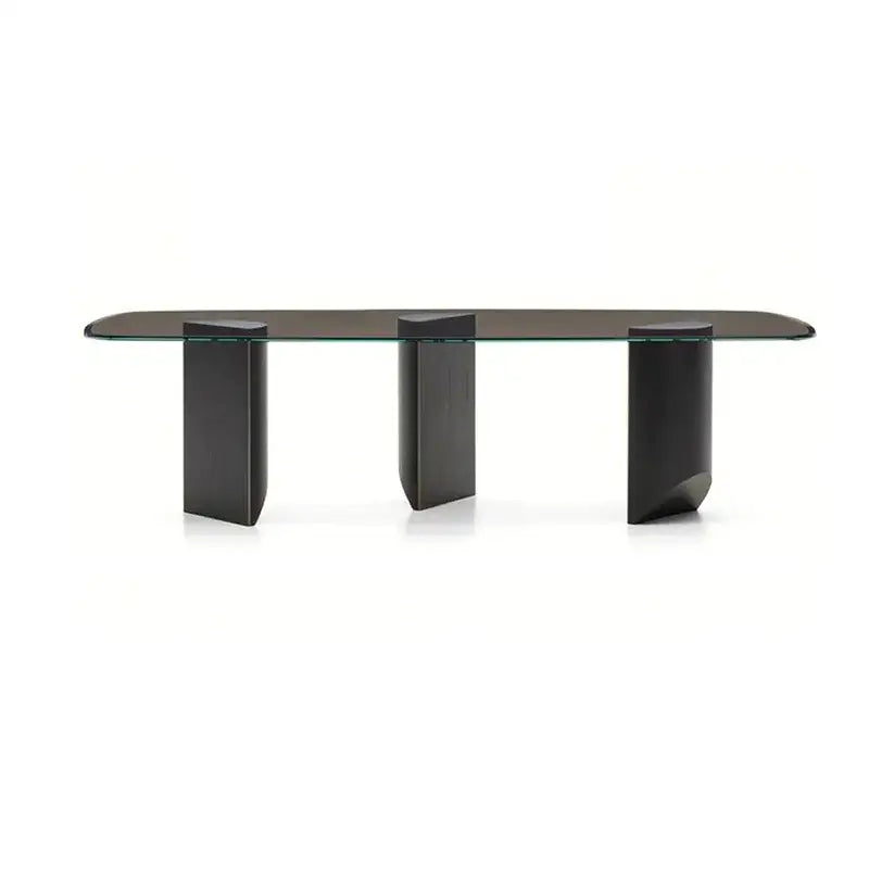 Italian Double Tempered Glass Dining Table - view 2