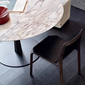Round Marble Dining Table 90-140cm Wood Base - view 5