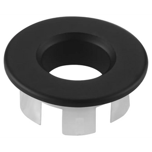 Matte Black Sink Overflow Trim Ring, main product view