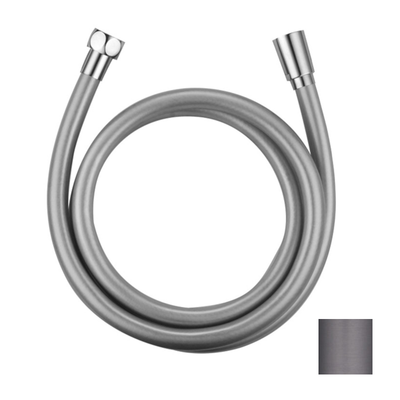 Manguera de ducha de PVC de 150 cm, color negro y metalizado | IMEX